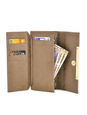 beige leatherette clutch - 17418487 - Standard Image - 3
