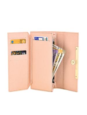 pink leatherette clutch - 17418498 - Standard Image - 4