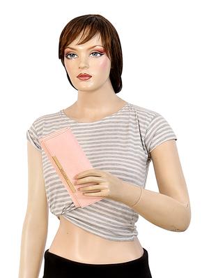 pink leatherette clutch - 17418498 - Standard Image - 9
