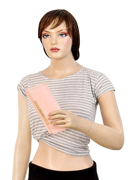pink leatherette clutch - 17418498 - Zoom Image - 9