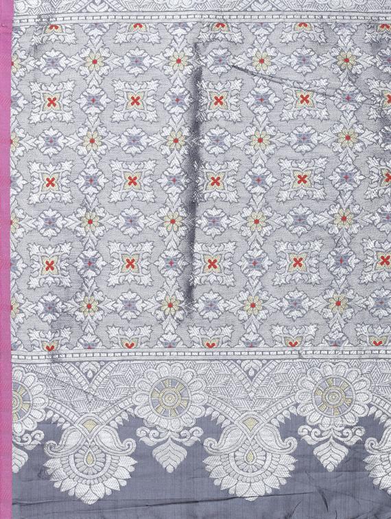 ethnic motifs banarasi saree with blouse - 17418656 - Zoom Image - 4