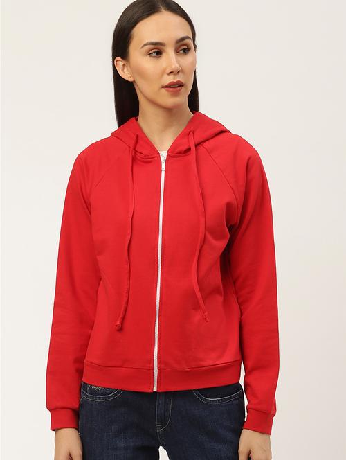 zip up solid hoodie - 17418687 - Standard Image - 1