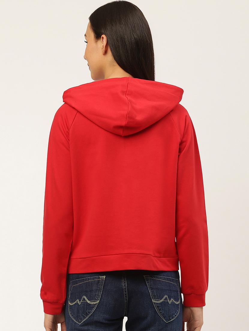 zip up solid hoodie - 17418687 - Zoom Image - 3