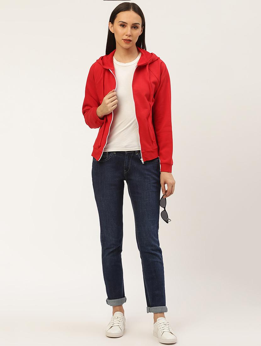 zip up solid hoodie - 17418687 - Zoom Image - 4