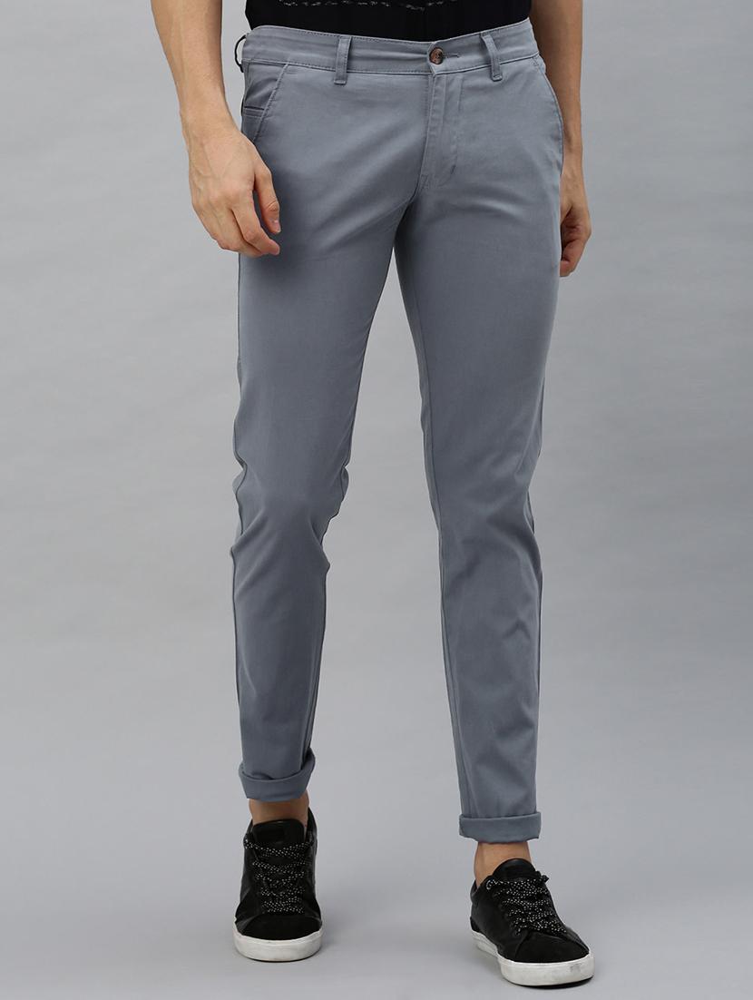 blue solid chinos - 17418708 - Zoom Image - 1
