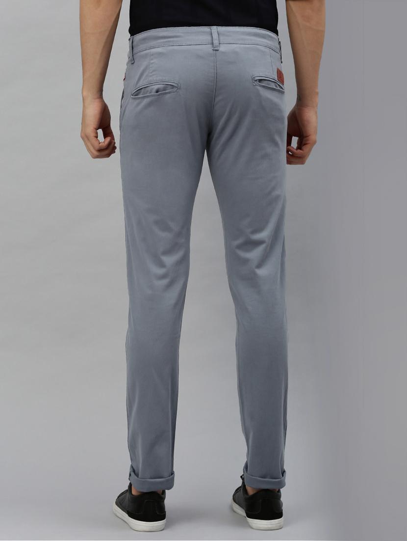 blue solid chinos - 17418708 - Zoom Image - 3
