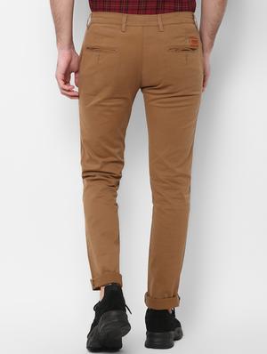 brown solid chinos - 17418709 - Standard Image - 4
