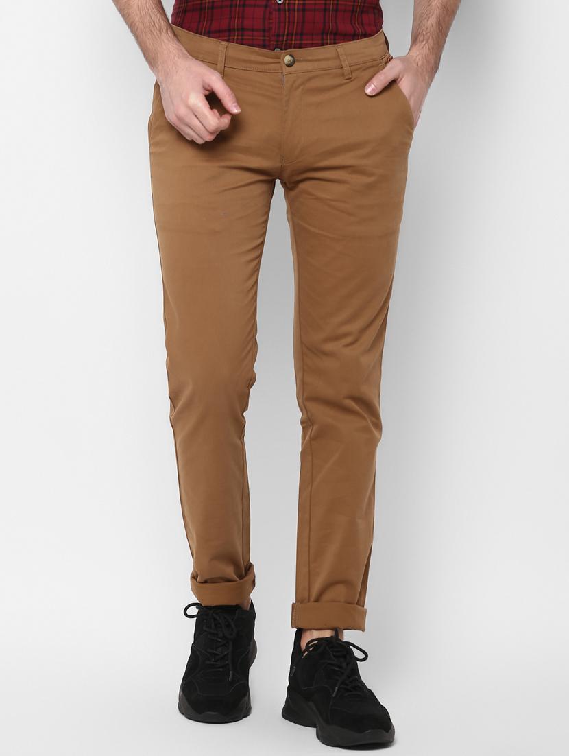 brown solid chinos - 17418709 - Zoom Image - 1