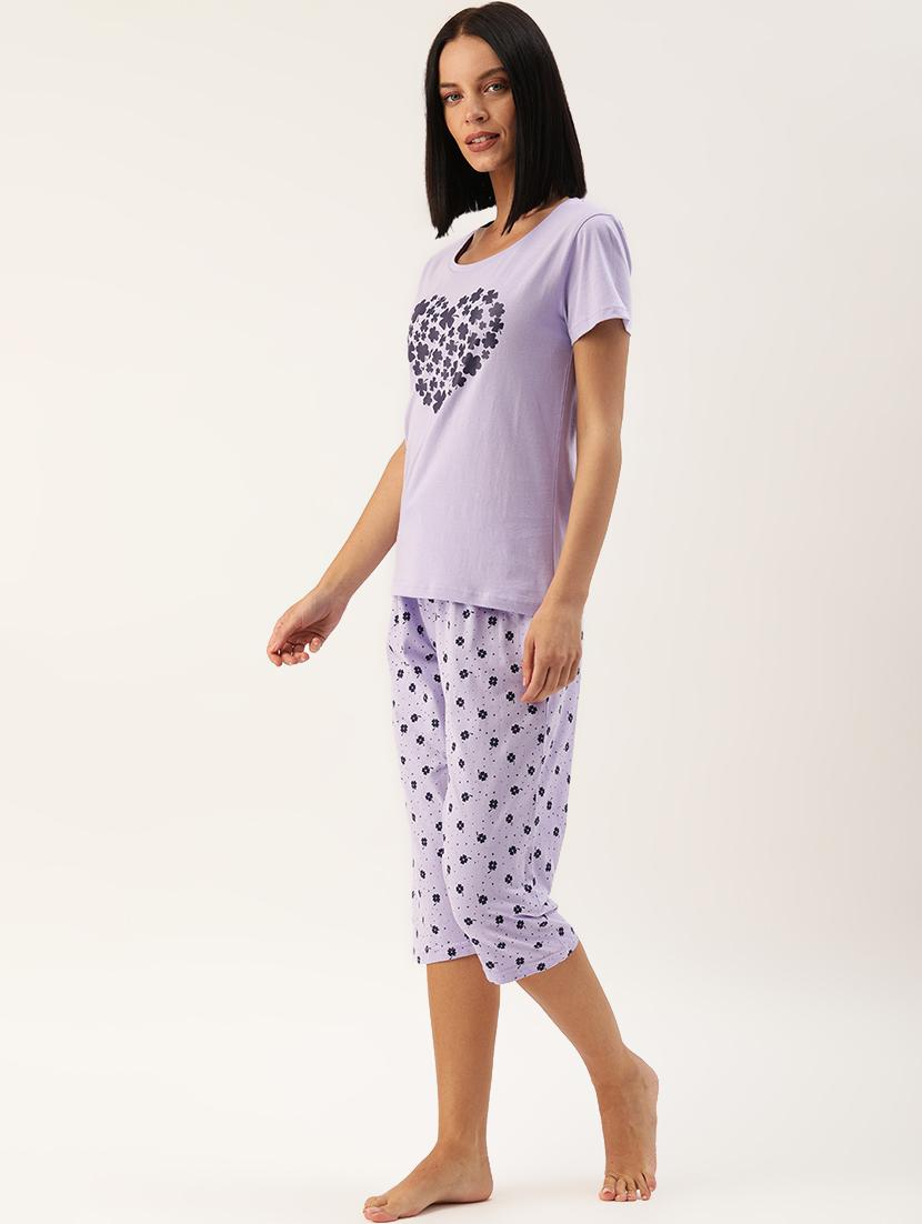 printed capri nightwear set - 17418711 - Zoom Image - 2