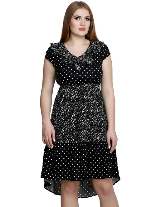 ruffle detail polka dot dress - 17418859 - Standard Image - 1