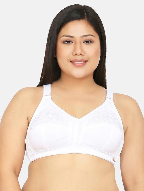 white cotton plus bra - 17419294 - Very Small Image - 1