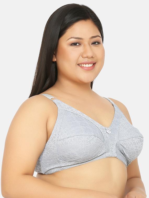 grey lace plus bra - 17419297 - Zoom Image - 2
