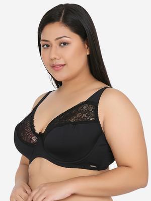 black nylon plunge bra - 17419301 - Standard Image - 2