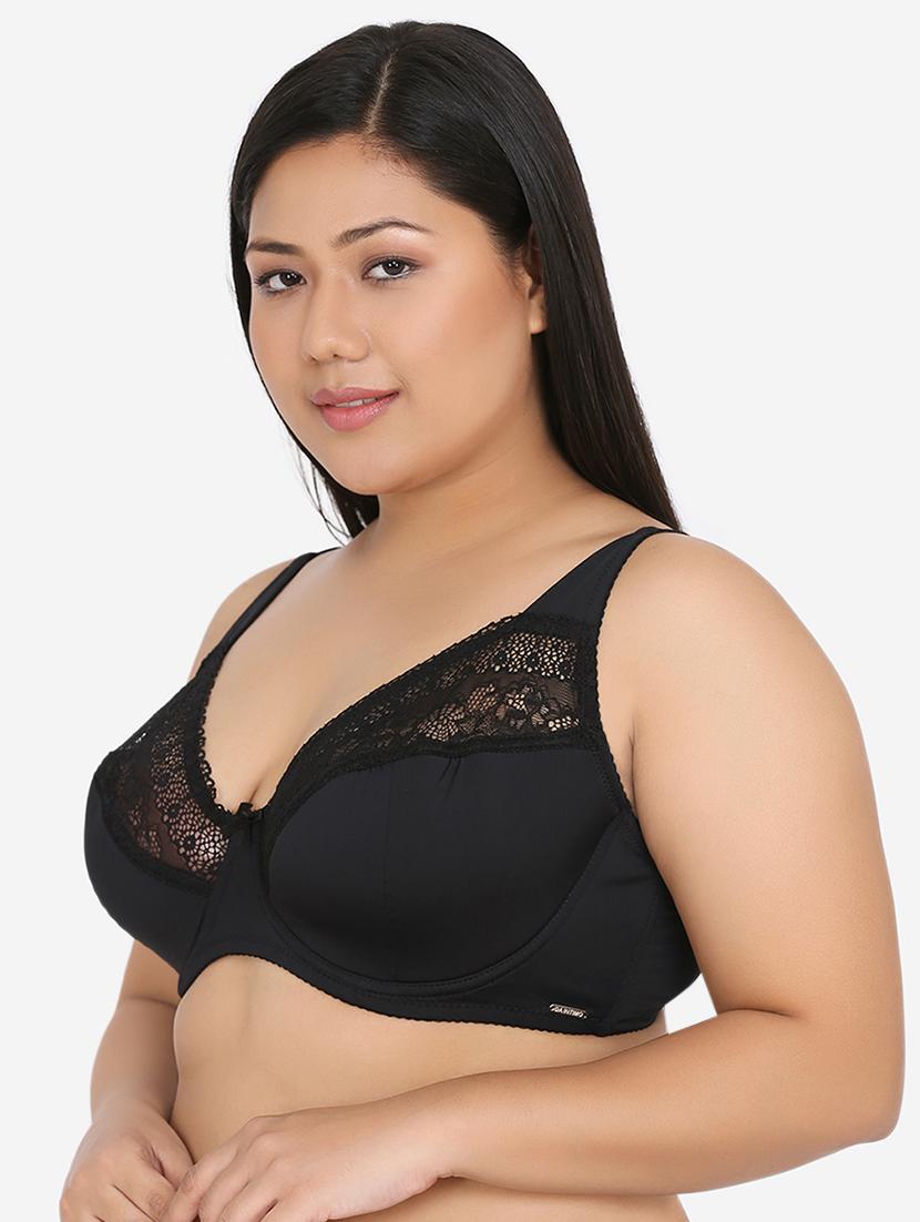 black nylon plunge bra - 17419301 - Zoom Image - 2