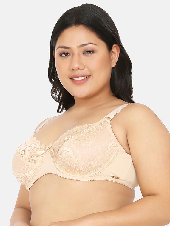 beige nylon plunge bra - 17419305 - Zoom Image - 2