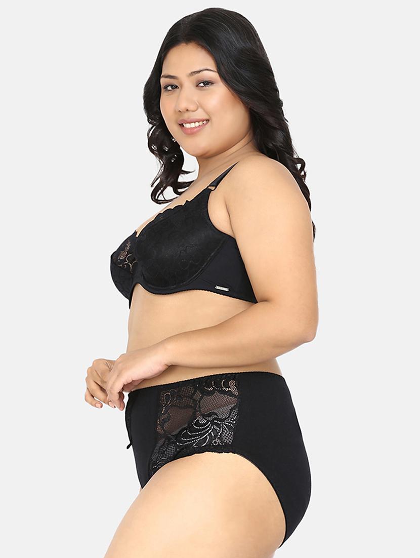 black nylon plunge bra - 17419306 - Zoom Image - 2