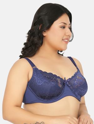 blue nylon plus bra - 17419307 - Standard Image - 2