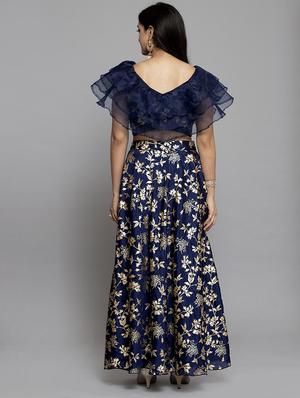 floral print flared lehenga - 17419372 - Standard Image - 3