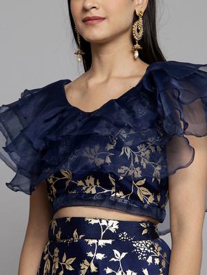 floral print flared lehenga - 17419372 - Standard Image - 5