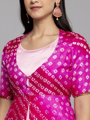 bandhani fusion peplum set - 17419392 - Standard Image - 6