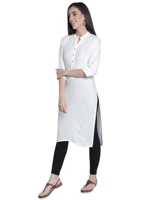 solid straight kurta - 17419436 - Standard Image - 2