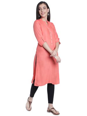 solid straight kurta - 17419437 - Standard Image - 2