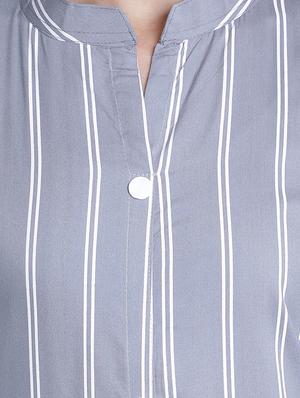 striped straight kurta - 17419442 - Standard Image - 4
