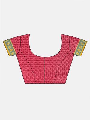 printed bordered saree with blouse - 17419477 - Standard Image - 3