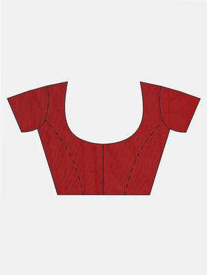 maroon embroidered saree with blouse - 17419492 - Standard Image - 3