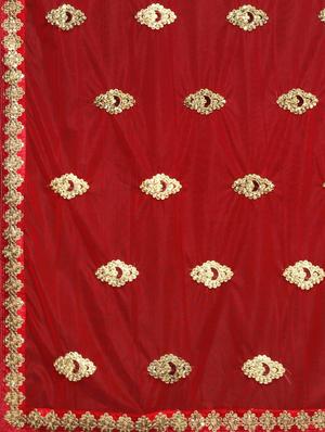 maroon embroidered saree with blouse - 17419492 - Standard Image - 4