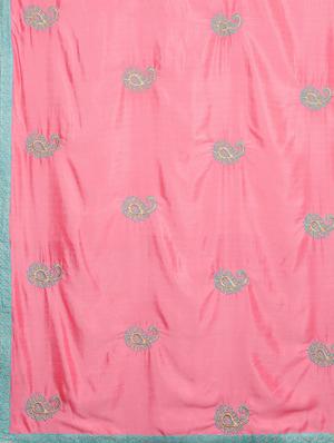 paisley embroidered saree with blouse - 17419515 - Standard Image - 4
