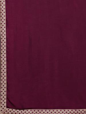 solid embroidered saree with blouse - 17419553 - Standard Image - 4