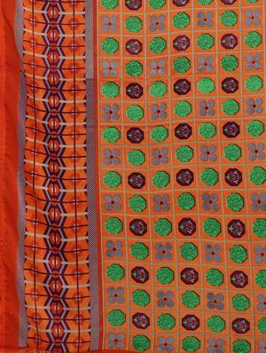 geometrical printed saree with blouse - 17419572 - Standard Image - 4
