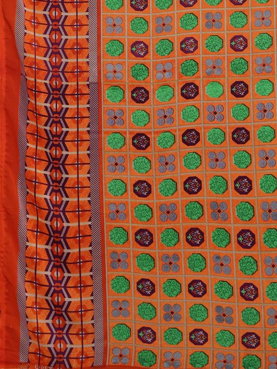 geometrical printed saree with blouse - 17419572 - Zoom Image - 4