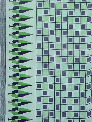 checkered printed saree with blouse - 17419580 - Standard Image - 5