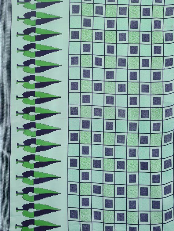 checkered printed saree with blouse - 17419580 - Zoom Image - 5
