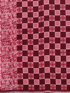 checkered printed saree with blouse - 17419585 - Standard Image - 4