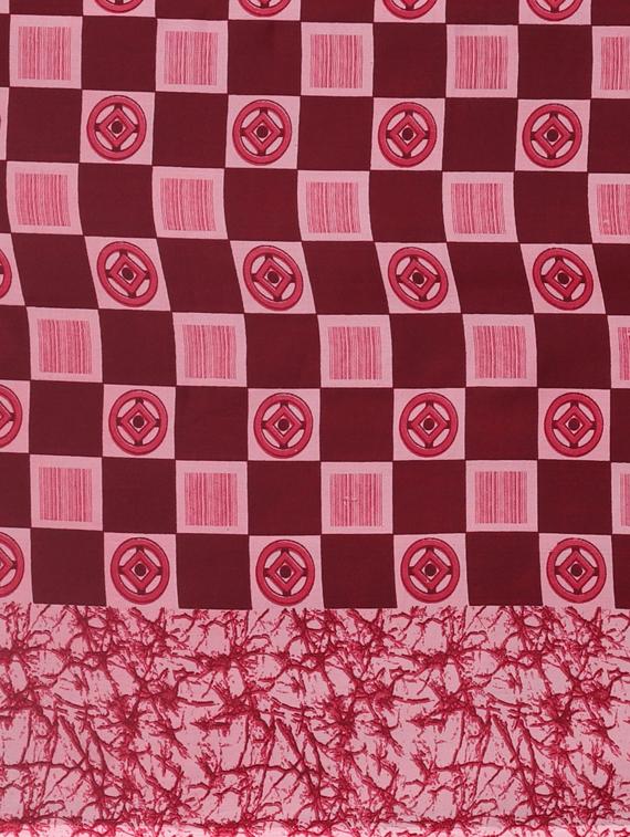 checkered printed saree with blouse - 17419585 - Zoom Image - 5