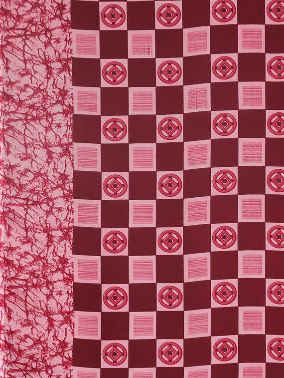 checkered printed saree with blouse - 17419585 - Zoom Image - 6