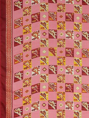 conversational printed saree with blouse - 17419586 - Standard Image - 4