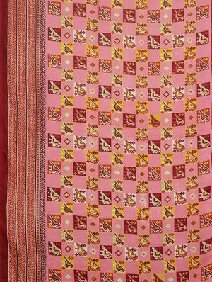 conversational printed saree with blouse - 17419586 - Standard Image - 5