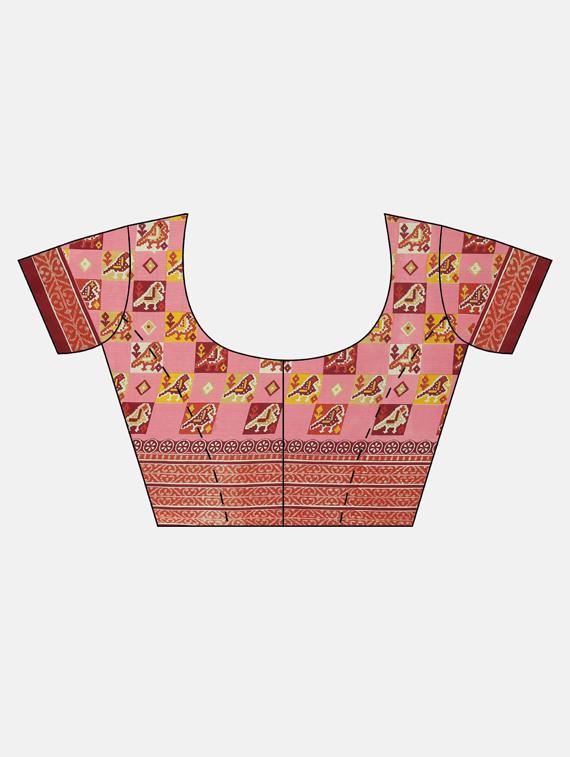 conversational printed saree with blouse - 17419586 - Zoom Image - 3