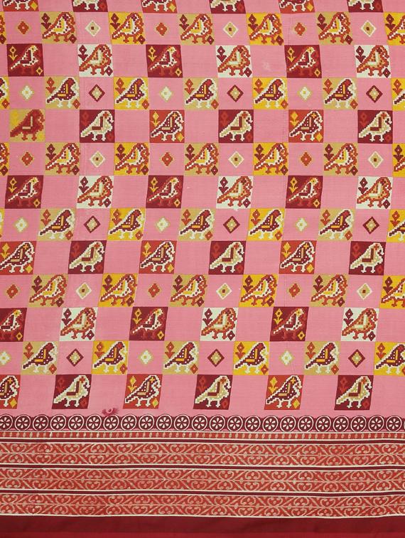 conversational printed saree with blouse - 17419586 - Zoom Image - 6