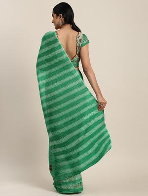 floral printed saree with blouse - 17419588 - Standard Image - 2