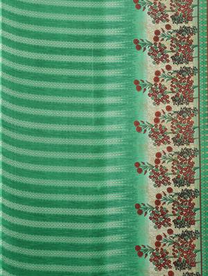 floral printed saree with blouse - 17419588 - Standard Image - 4