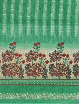 floral printed saree with blouse - 17419588 - Standard Image - 5