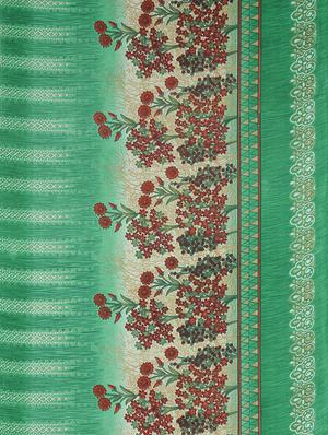 floral printed saree with blouse - 17419588 - Standard Image - 6