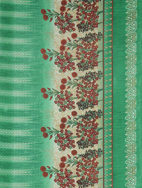 floral printed saree with blouse - 17419588 - Zoom Image - 6