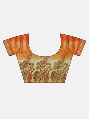 floral printed saree with blouse - 17419591 - Standard Image - 3