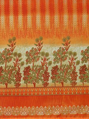 floral printed saree with blouse - 17419591 - Standard Image - 5